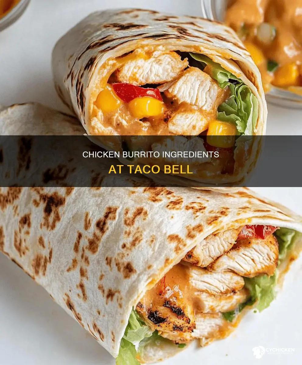 what is in a chicken burrito at taco bell