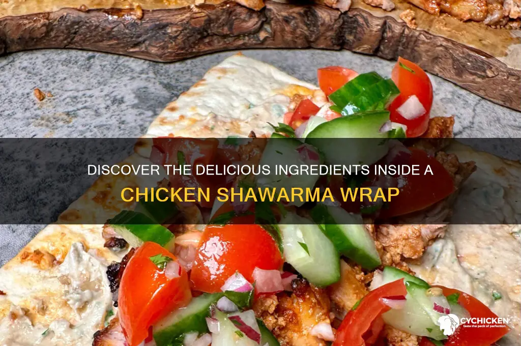 what is in a chicken shawarma wrap