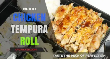 Discover the Delicious Ingredients Inside a Chicken Tempura Roll