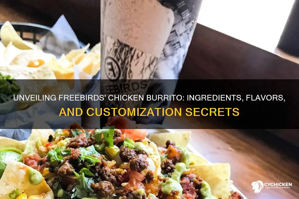 what is in a freebirds chicken buritto