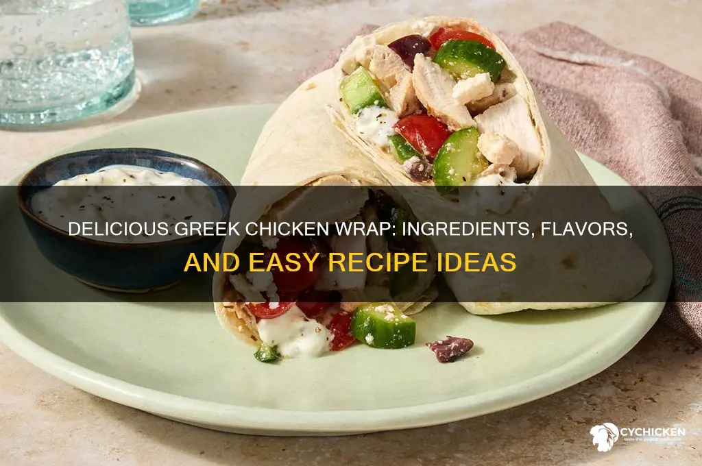 what is in a greek chicken wrap