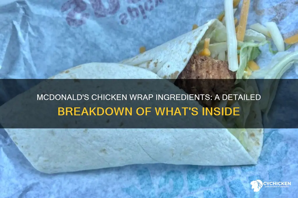 what is in a mcdonalds chicken wrap