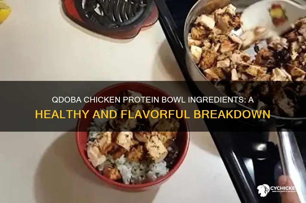 what is in a qdoba chicken protein bowl