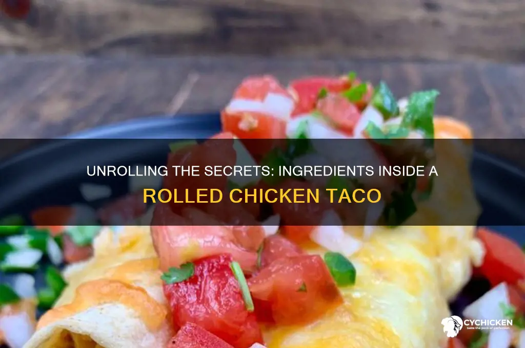 what is in a rolled chicken taco