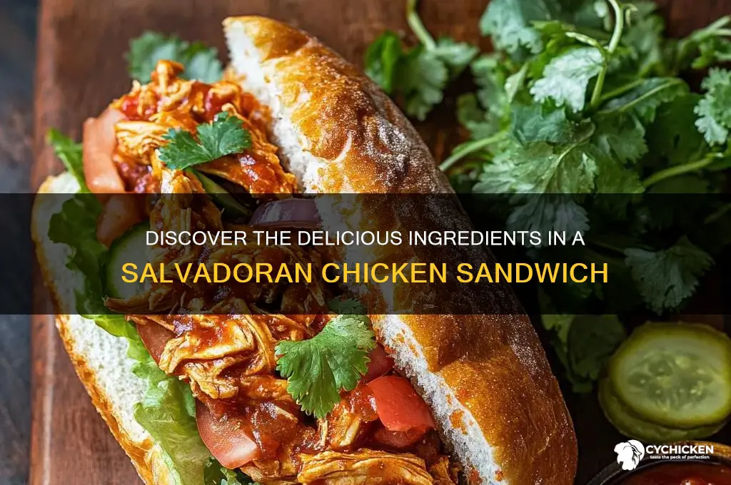 what is in a salvadorian chicken sandwish