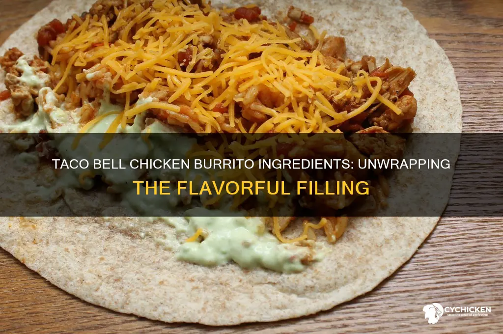 what is in a taco bell chicken burrito