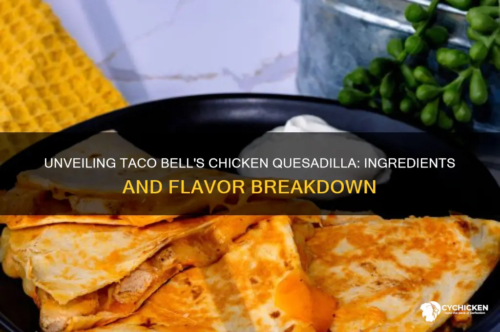 what is in a taco bell chicken quesadilla