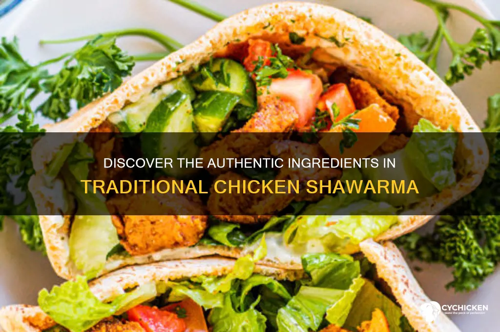 what is in a traditional chicken shawarma