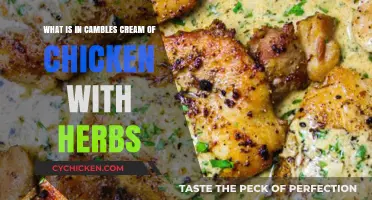 Herbs in Cambles Cream of Chicken: A Detailed Overview