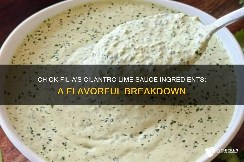 what is in chick fil a cilantro lime sauce