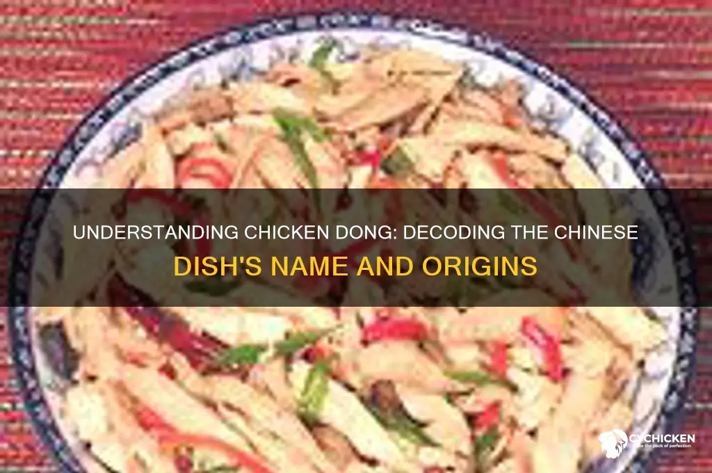 what is in chicken dong chinese mean