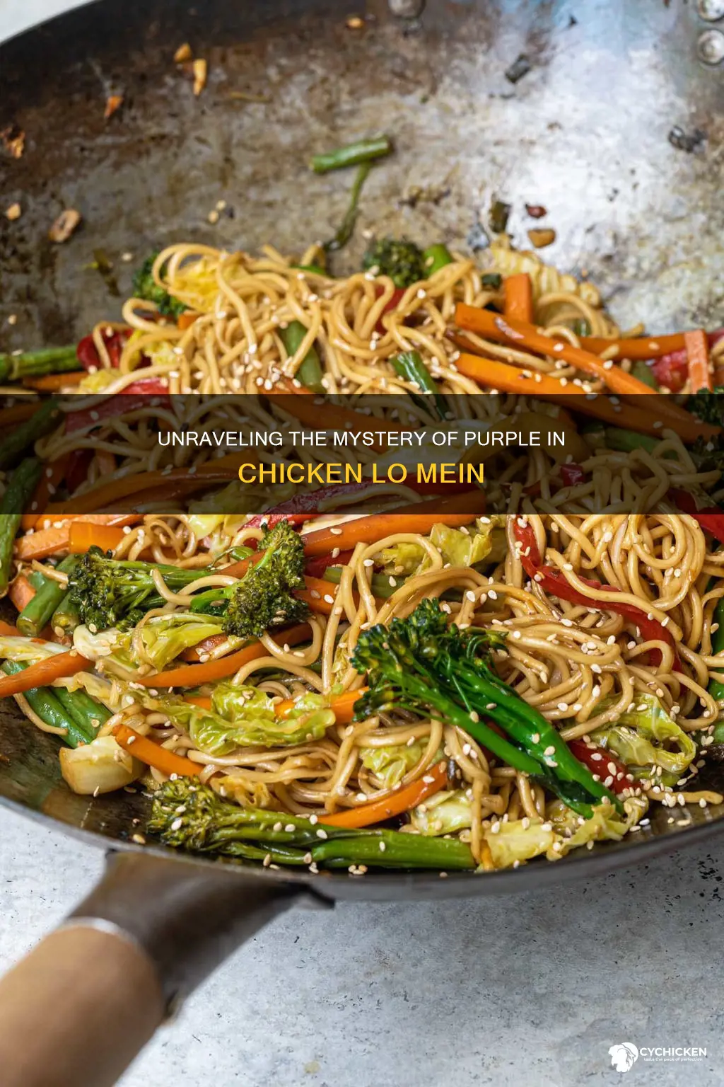 what is in chicken lo mein that is purple