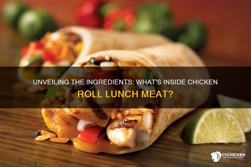 what is in chicken roll lunch meat