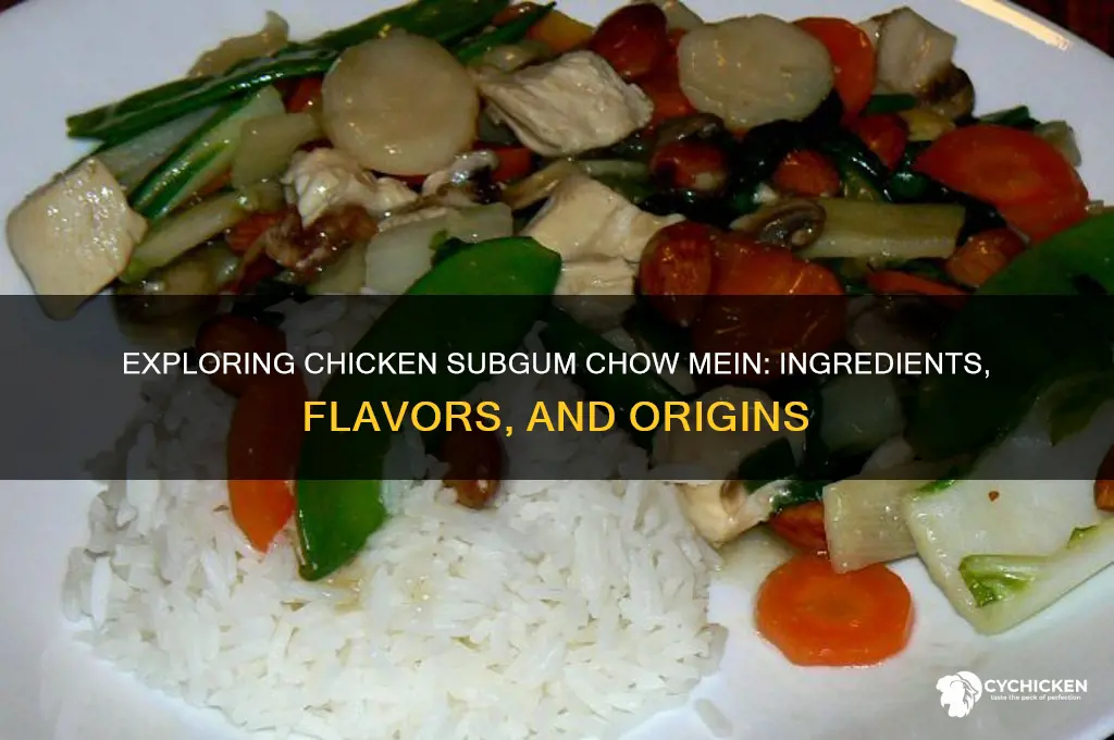 what is in chicken subgum chow mein