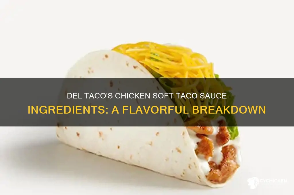 what is in del taco chicken soft taco sauce