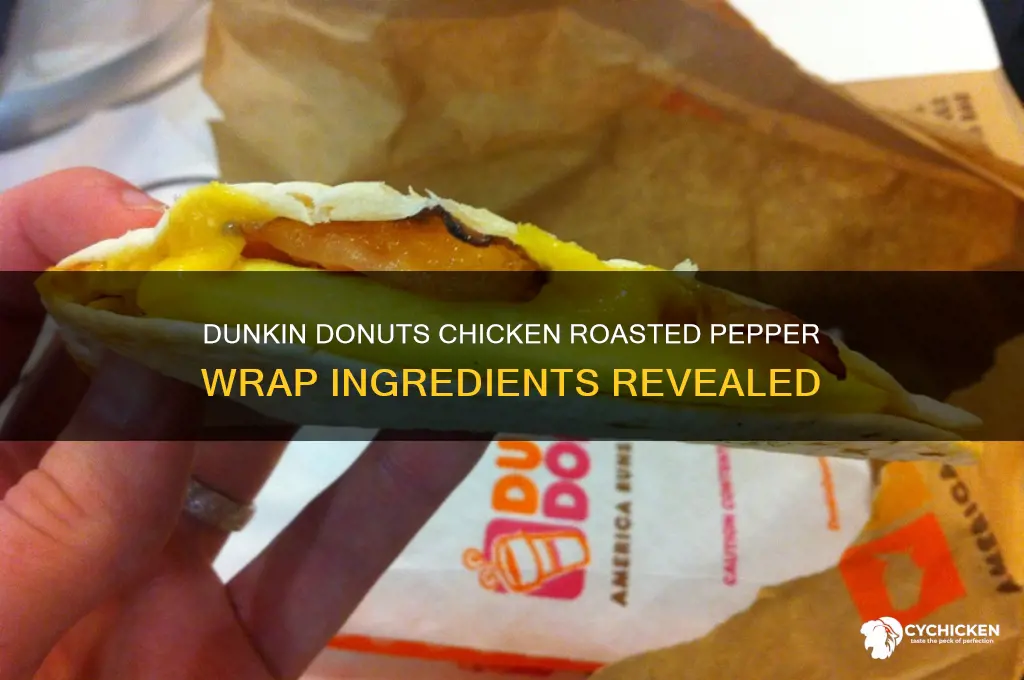 what is in dunkin donuts chicken roasted pepper wrap