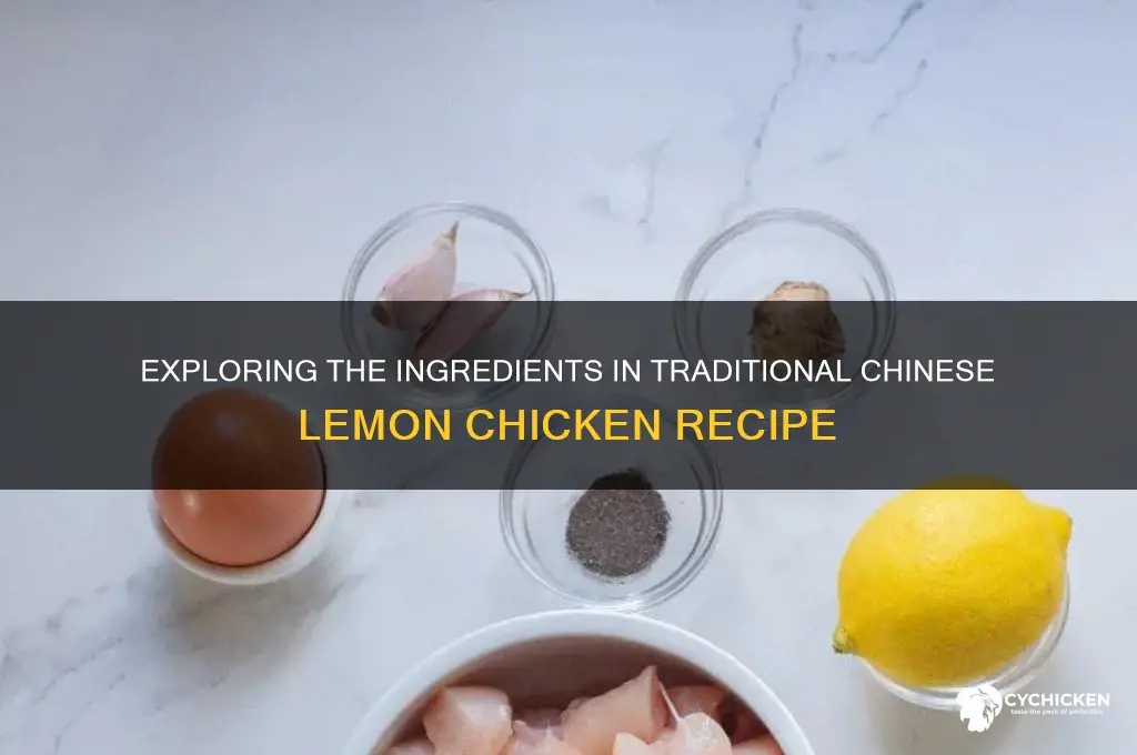 what is in lemon chicken for chinese