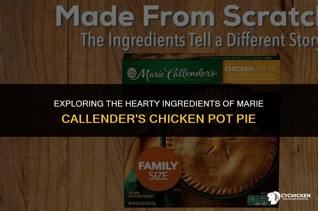 what is in marie callender chicken pot pie