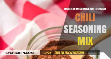 Ingredients in McCormick's White Chicken Chili Seasoning Mix