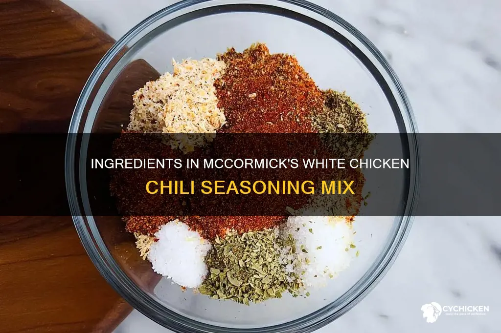 what is in mccormick white chicken chili seasoning mix