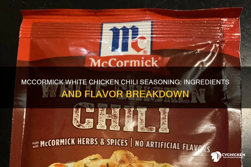 what is in mccormick white chicken chili seasoning