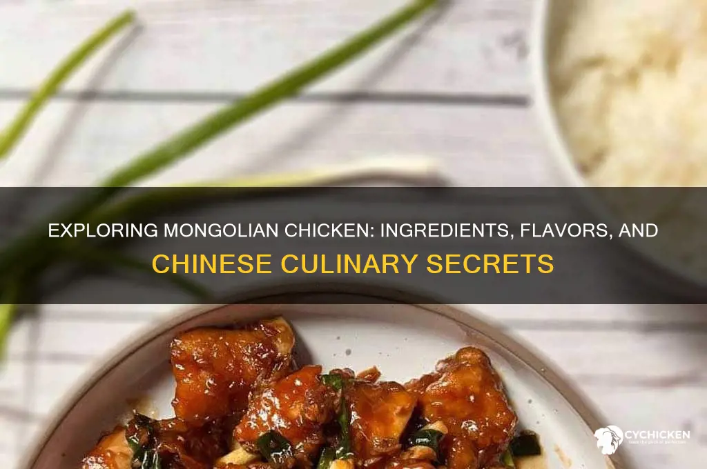 what is in mongolian chicken chinese food