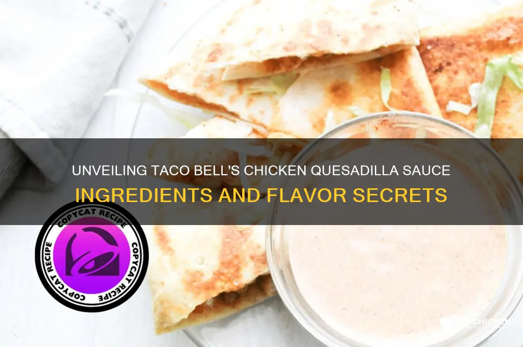 what is in taco bell chicken quesadilla sauce