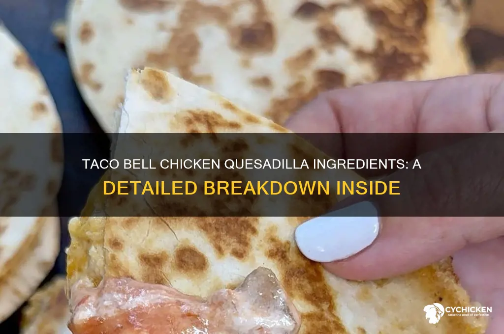 what is in taco bell chicken quesadilla
