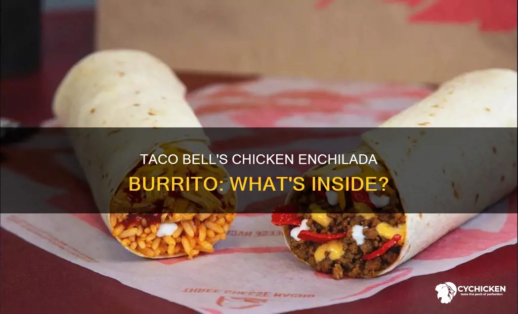 what is in the chicken enchilada burrito at taco bell