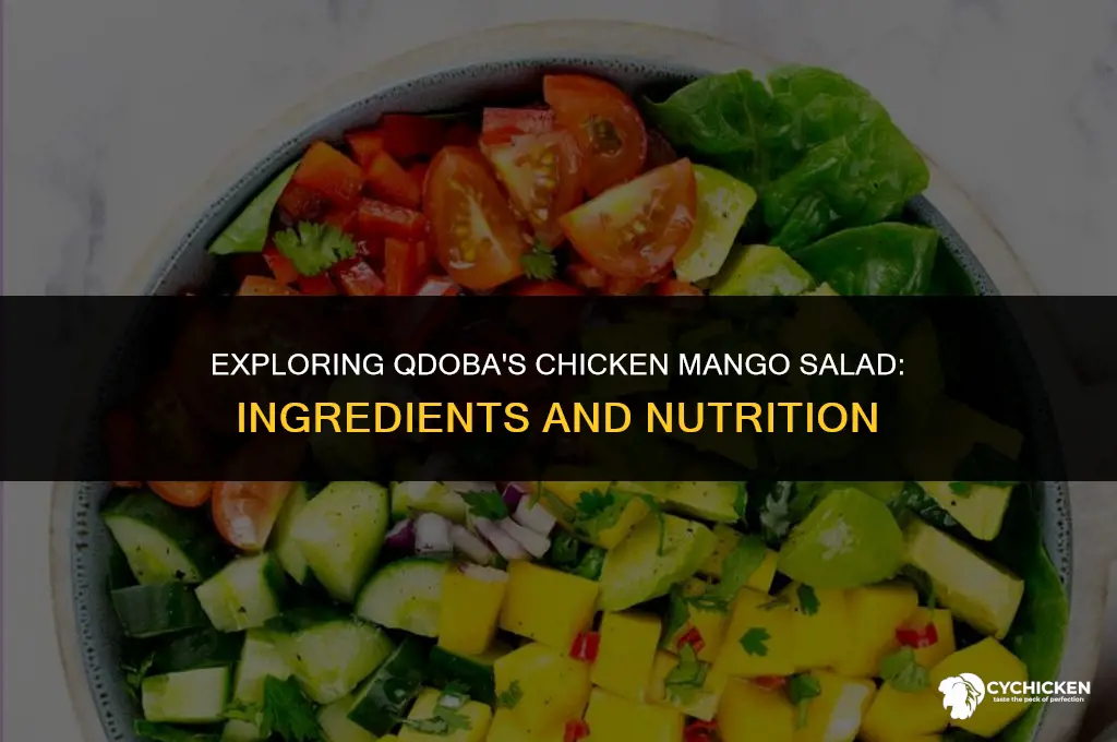 what is in the chicken mango salad in qdoba