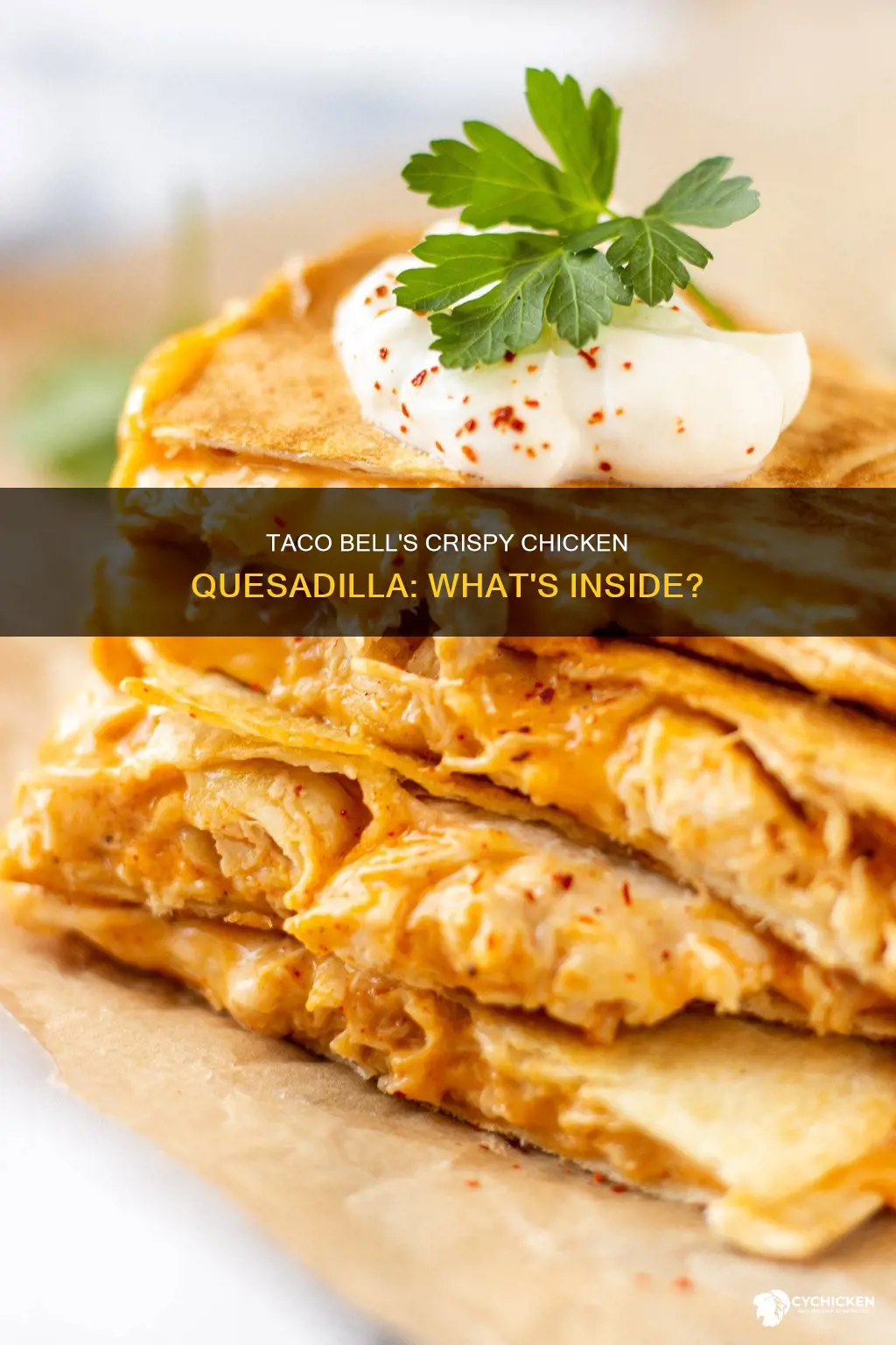what is in the crispy chicken quesadilla at taco bell