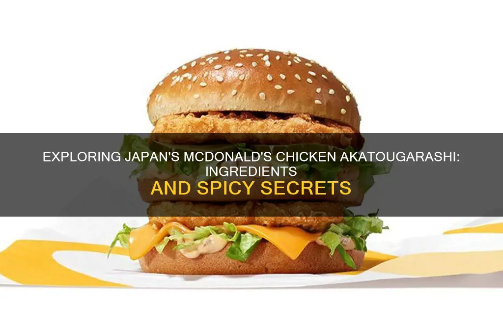 what is in the japan mcdonalds chicken akatougarashi