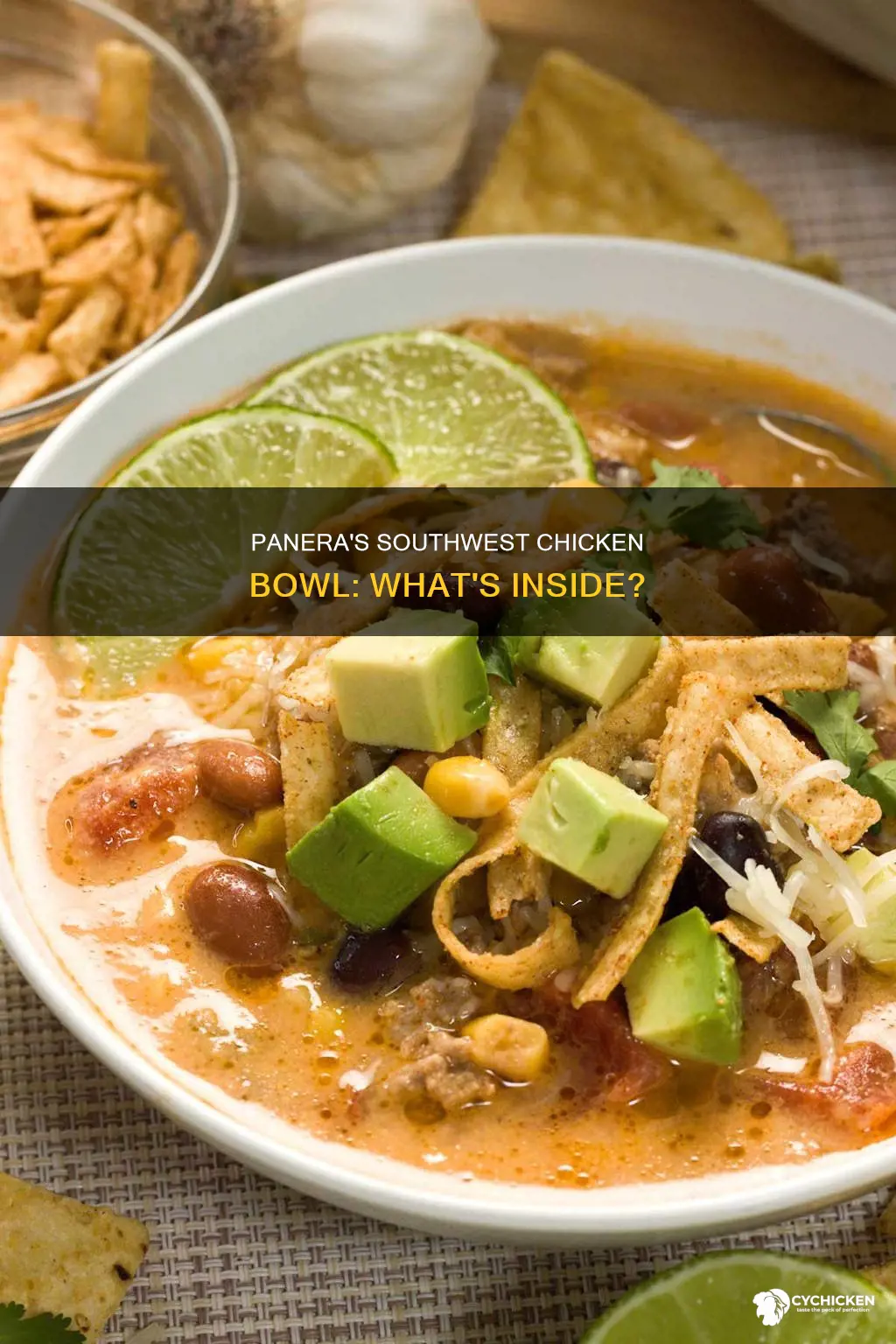 what is in the southwest chicken tortilla bowl at panera