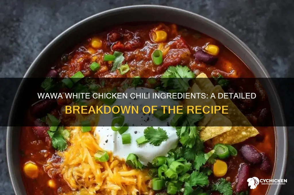 what is in wawa white chicken chili