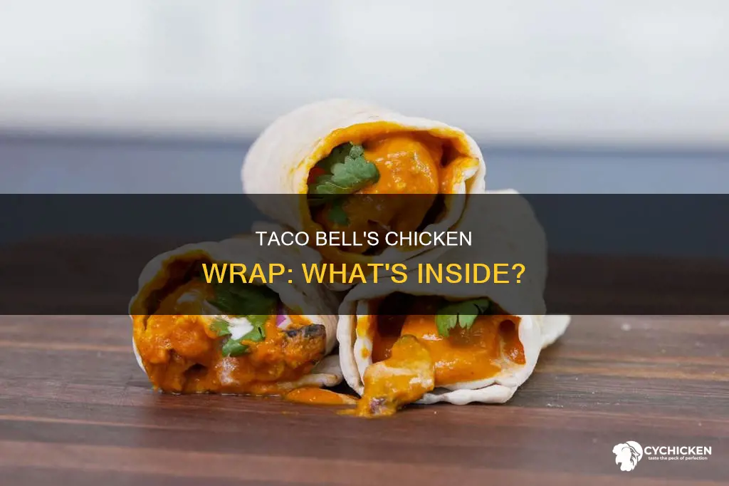 what is inside a rolled chicken wrap from taco bell
