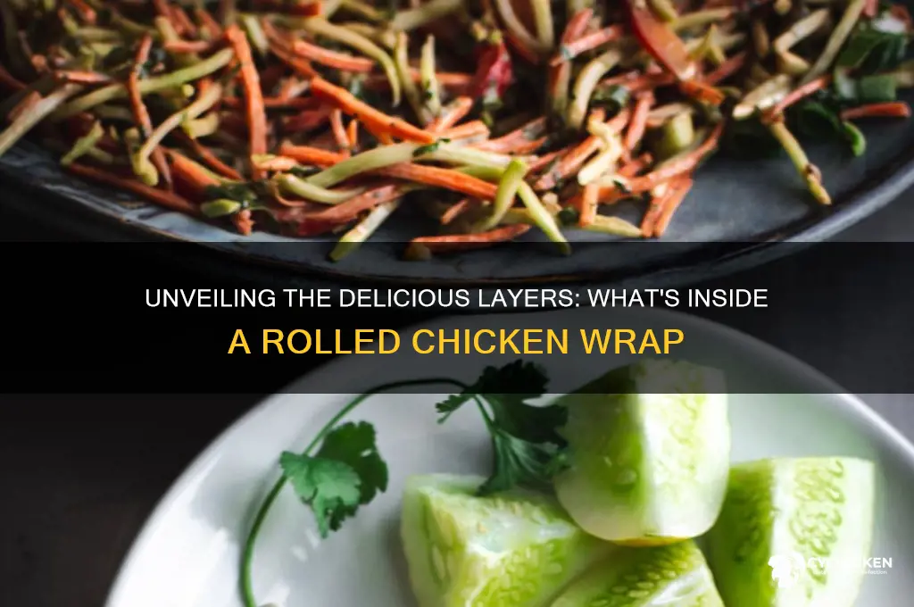 what is inside a rolled chicken wrap