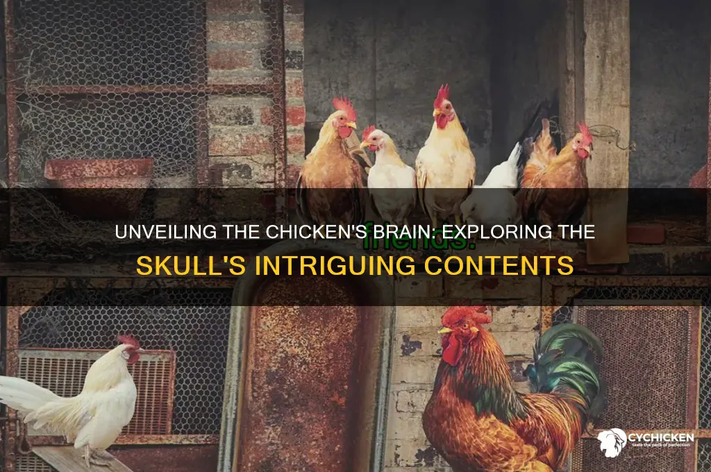 what is inside the skull of the chicken