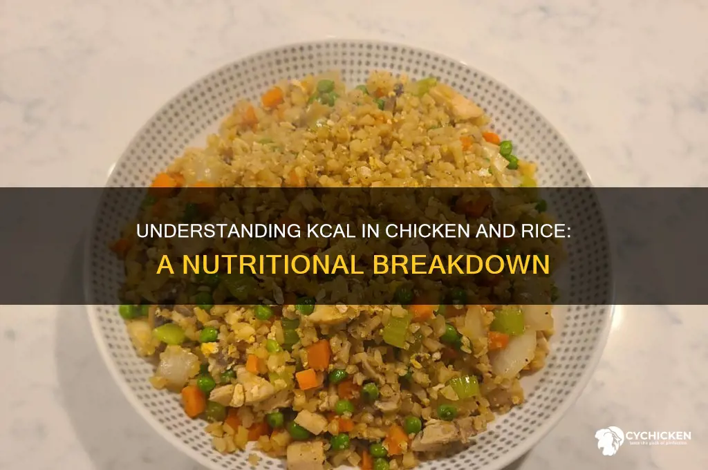 what is k cal in chicken and rice