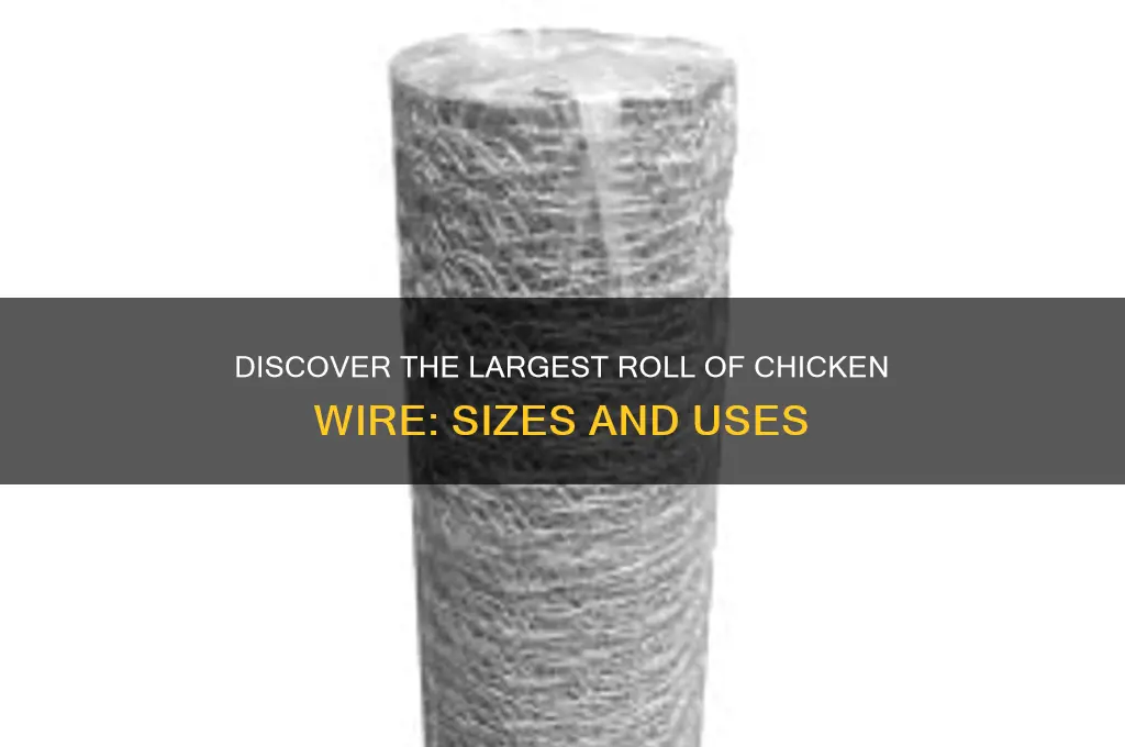 what is largest roll of chicken wire