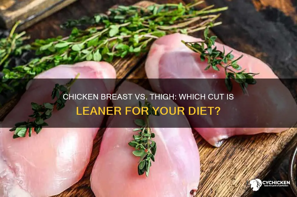 what is leaner chicken breast or thigh