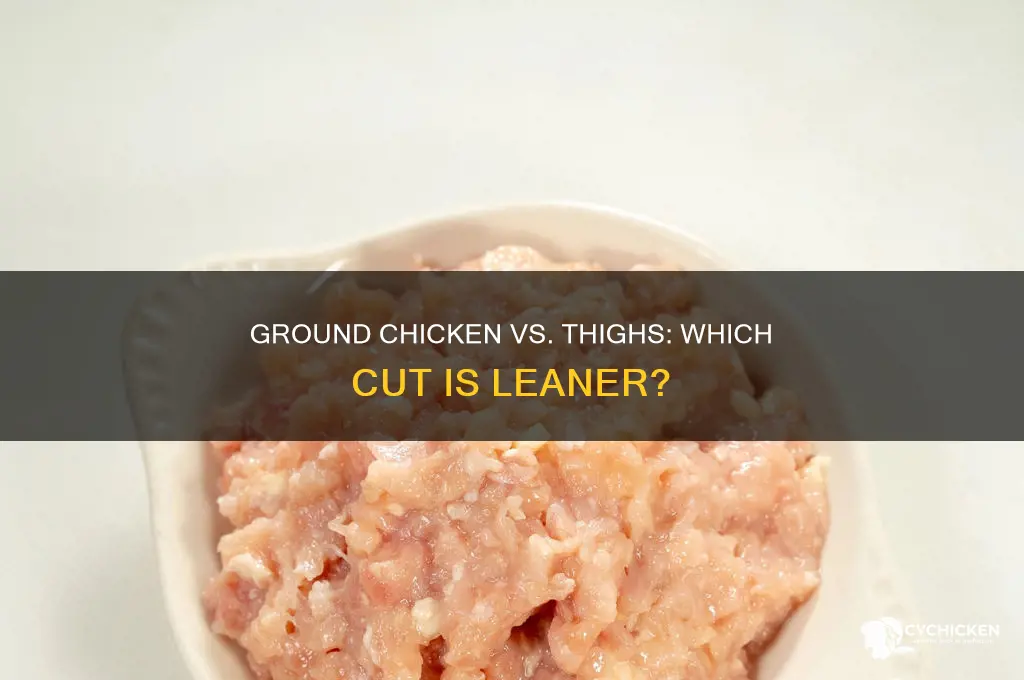 what is leaner ground chicken or chicken thighs