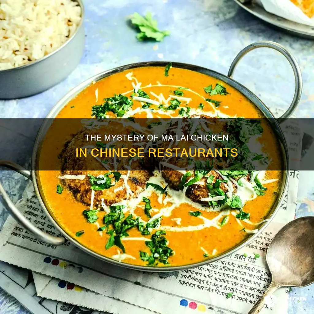 what is ma lai chicken in a chinese restaurant