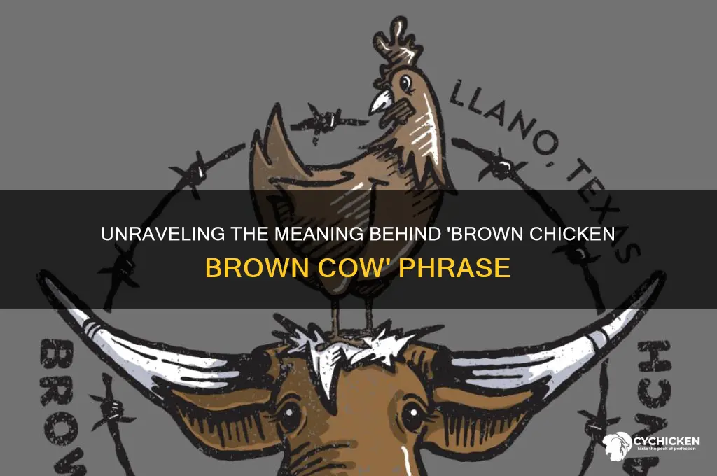 what is meant by brown chicken brown cow