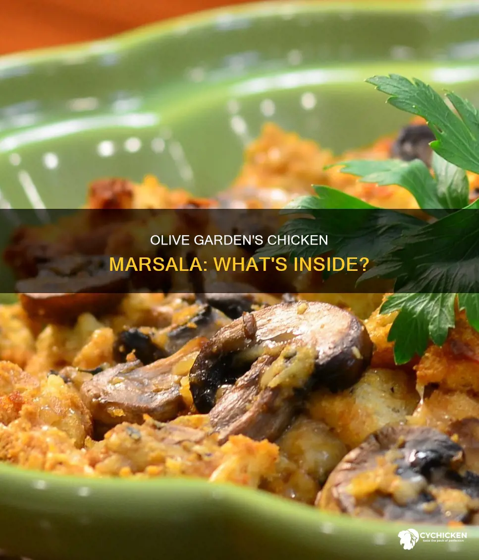 what is olive garden stuffed chicken marsala stuffed with