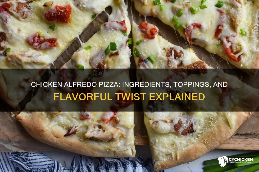 what is on a chicken alfredo pizza