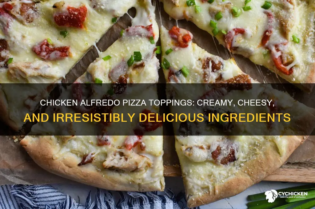 what is on a chicken alfredo pizzq