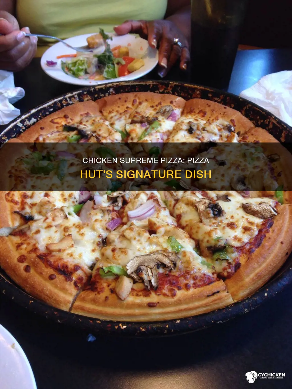 what is on a chicken supreme pizza from pizza hut
