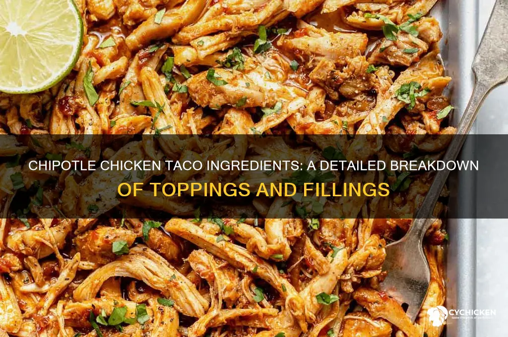 what is on a chicken taco from chipotle