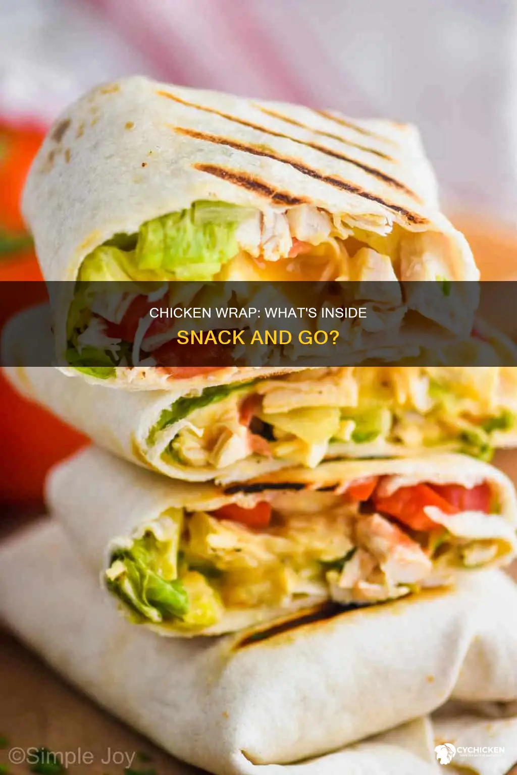 what is on a snack and go chicken wrap