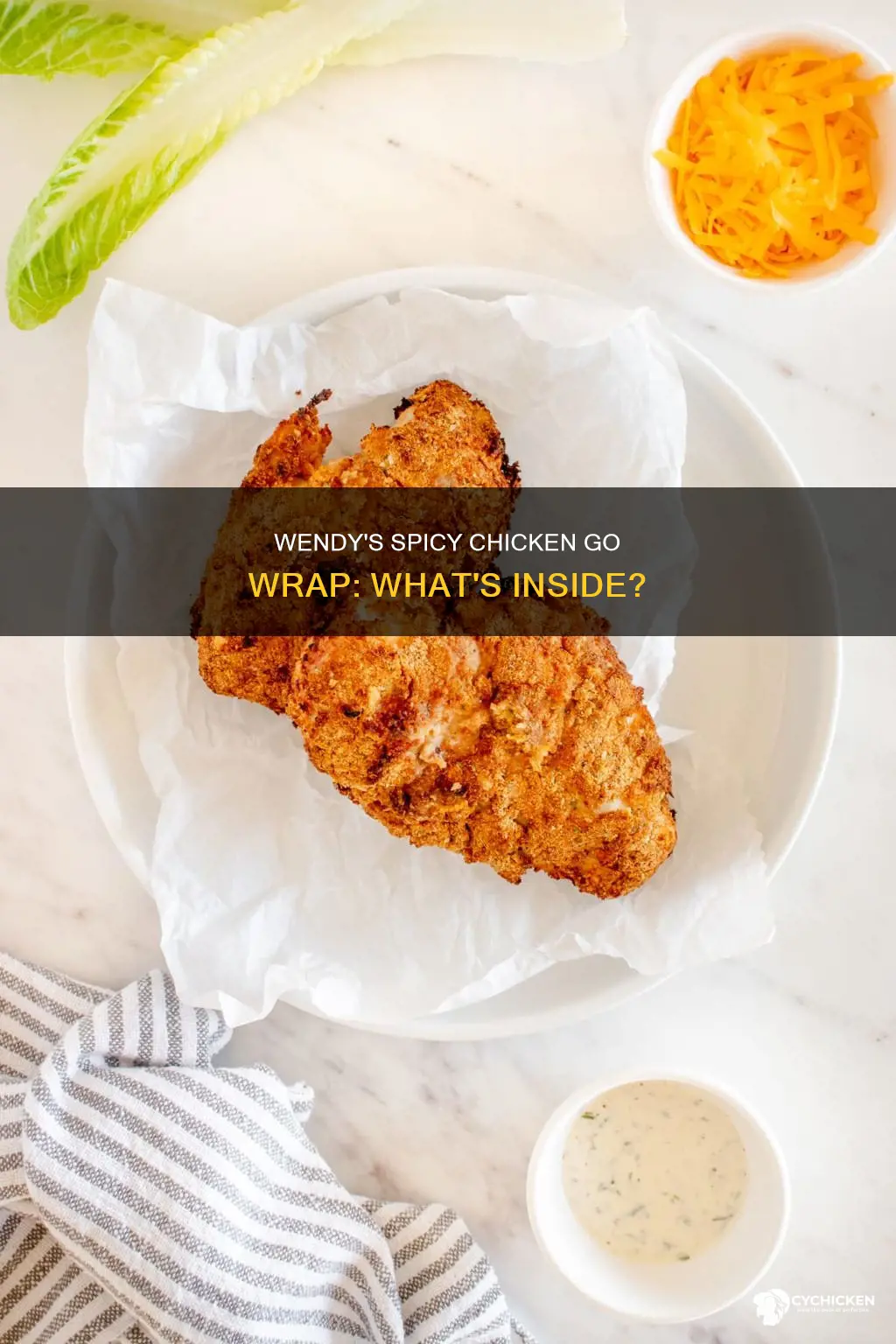 what is on a spicy chicken go wrap from wendy